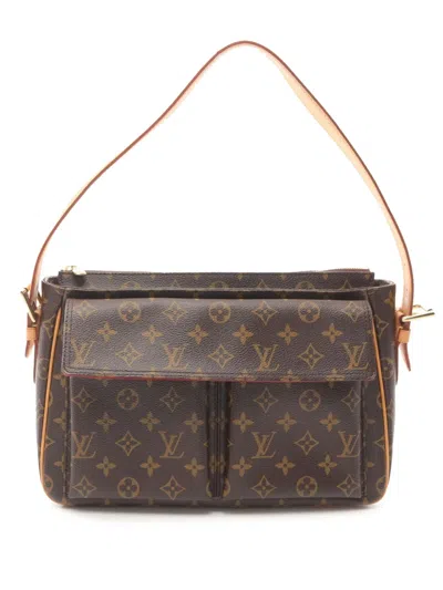 Pre-owned Louis Vuitton 2006 Monogram Viva Cite Gm Shoulder Bag In Brown