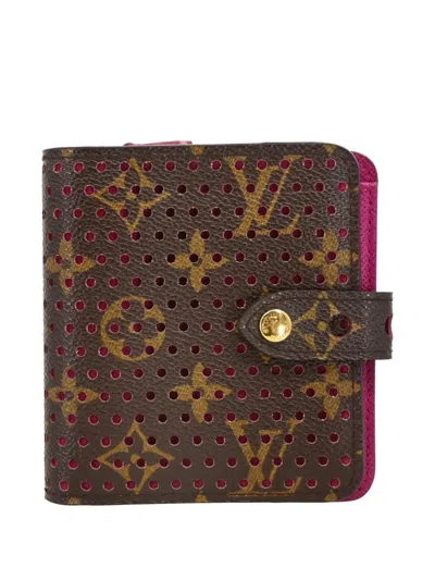 Pre-owned Louis Vuitton 2006 Perforated Wallet In Brown