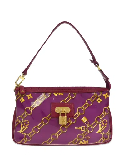 Pre-owned Louis Vuitton 2006 Pochette Shoulder Bag In Purple