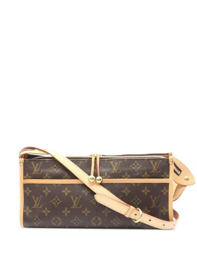 Pre-owned Louis Vuitton 2006 Popincourt Monogram-canvas Leather Shoulder Bag In Brown