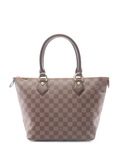 Louis Vuitton 2006 Saleya Pm Damier Ebene Tote Bag In Brown