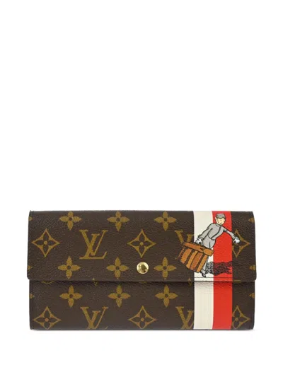 Pre-owned Louis Vuitton 2006 Sarah Wallet In Brown