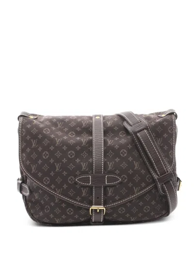 Pre-owned Louis Vuitton 2006 Saumur Monogram Shoulder Bag In Blue