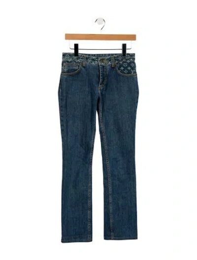 Pre-owned Louis Vuitton 2006 Straight Leg Jeans In Blue