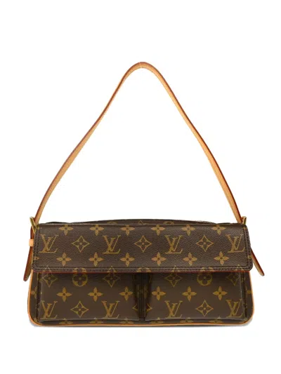 Pre-owned Louis Vuitton 2006 Viva Cite Mm Shoulder Bag In Brown