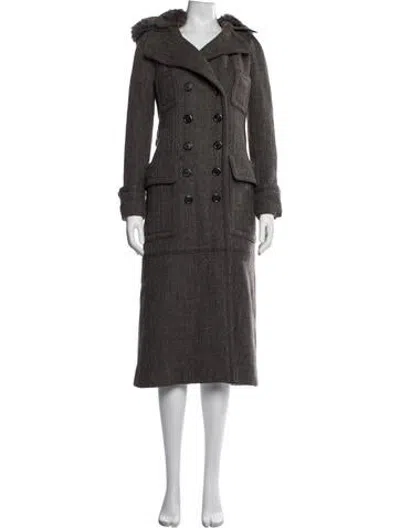 Pre-owned Louis Vuitton 2006 Wool Coat In Grey