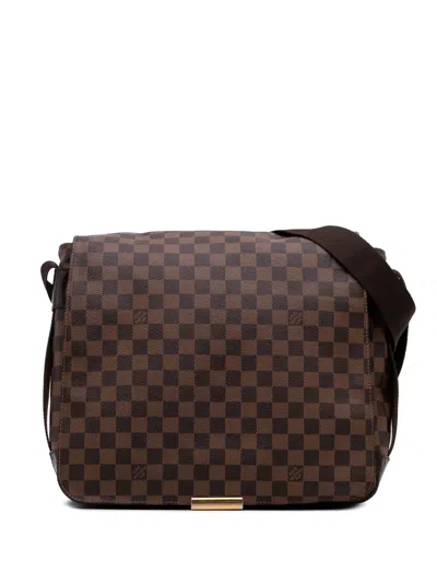 Pre-owned Louis Vuitton 2007-2014 Damier Ebene Bastille Crossbody Bag In Brown