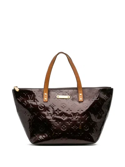 Pre-owned Louis Vuitton 2007-2020 Monogram Vernis Bellevue Pm Handbag In Purple