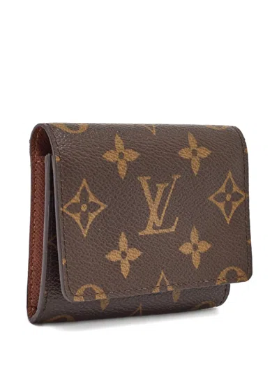 Pre-owned Louis Vuitton 2007 Anais Canvas Wallet In Brown