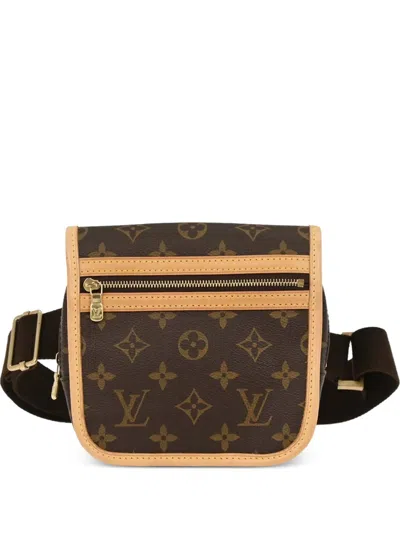 Pre-owned Louis Vuitton 2007 Bosphore Monogram Zip Belt Bag In Brown