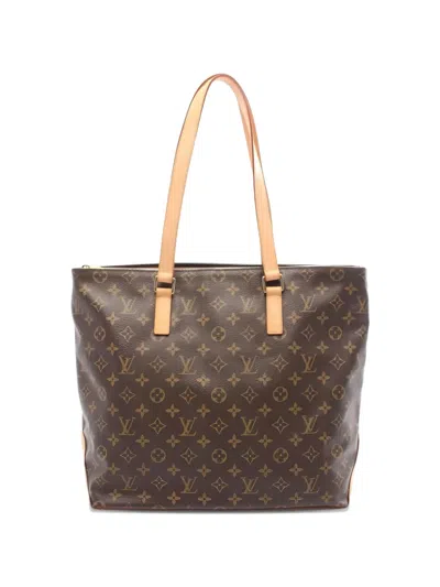 Pre-owned Louis Vuitton 2007 Cabas Mezzo Tote Bag In Brown