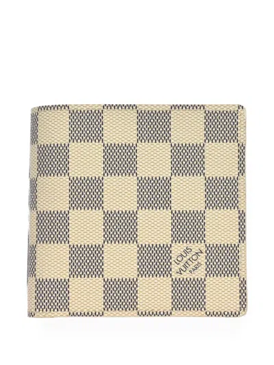 Pre-owned Louis Vuitton 2007 Damier Azur Portefeuille Marco Wallet In Neutral