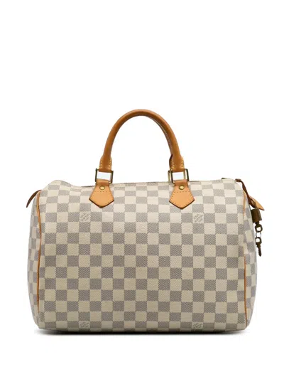 Pre-owned Louis Vuitton 2007 Damier Azur Speedy 30 Boston Bag