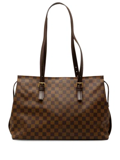 Pre-owned Louis Vuitton 2007 Damier Ebene Chelsea Shoulder Bag In Brown