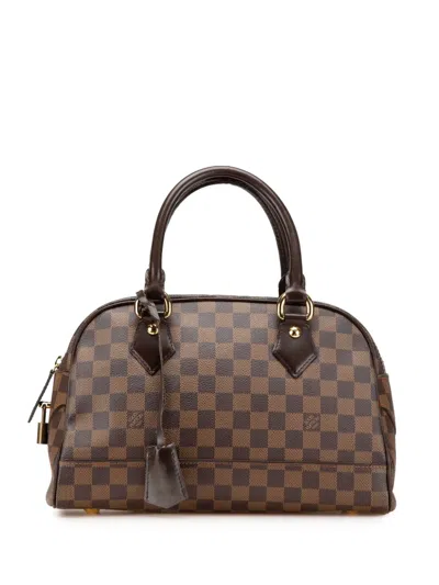 Pre-owned Louis Vuitton 2007 Damier Ebene Duomo Handbag In Brown