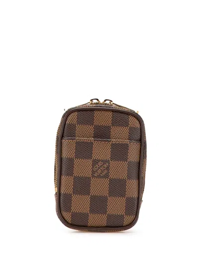 Pre-owned Louis Vuitton 2007 Damier Ebene Etui Okapi Pm Crossbody Bag In Brown