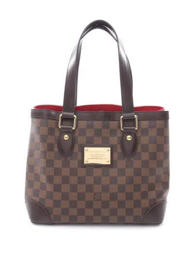 Pre-owned Louis Vuitton 2007 Damier Ebene Hampstead Pm Tote Bag In Brown