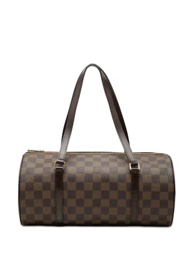 Pre-owned Louis Vuitton 2007 Damier Ebene Papillon 30 Handbag In Brown