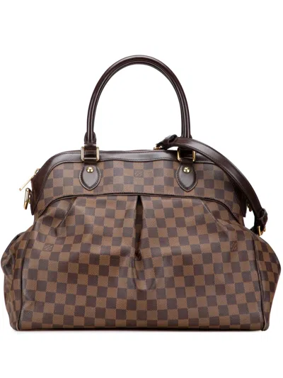 Pre-owned Louis Vuitton 2007 Damier Ebene Trevi Gm Satchel In Brown