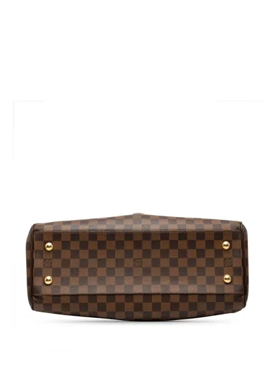 Pre-owned Louis Vuitton 2007 Damier Ebene Trevi Gm Satchel In Brown