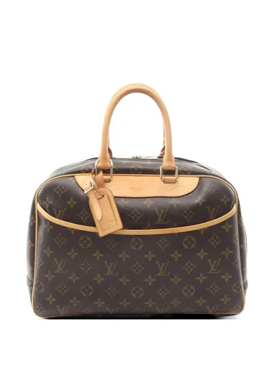 Pre-owned Louis Vuitton 2007 Deauville Bowling Vanity Monogram Handbag In Brown