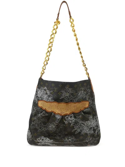 Pre-owned Louis Vuitton 2007 Dentelle Fersen Gm Shoulder Bag In Brown
