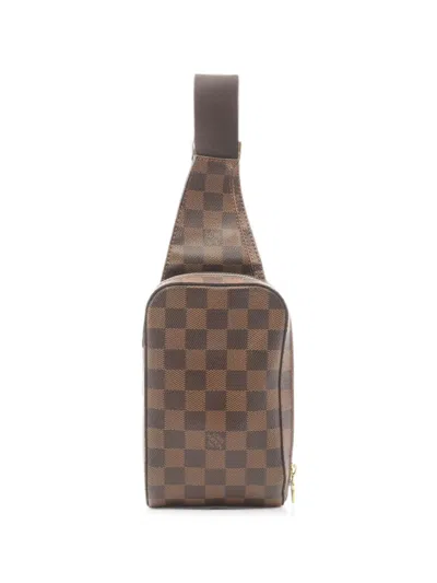 Pre-owned Louis Vuitton 2007 Geronimos Damier Ebene Belt Bag In Brown