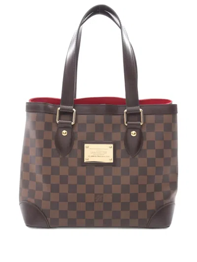 Pre-owned Louis Vuitton 2007 Hampstead Pm Damier Ebène Handbag In Brown