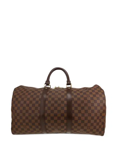 Louis Vuitton 2007 Keepall 50 Damier Travel Bag In Animal Print
