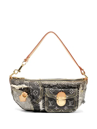 Pre-owned Louis Vuitton 2007 Logo Shoulder Bag In Gray