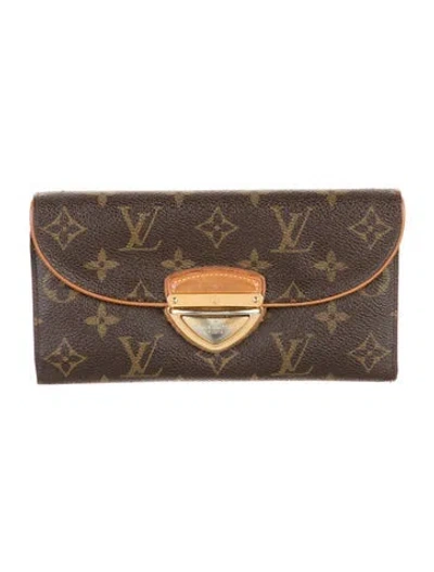 Pre-owned Louis Vuitton 2007 Lv Monogram Eugenie Wallet In Brown