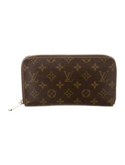 Pre-owned Louis Vuitton 2007 Lv Monogram Zippy Organizer Wallet In Brown