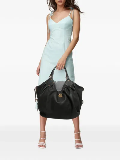 Pre-owned Louis Vuitton 2007 Mahina Perforated Shoulder Bag In Black