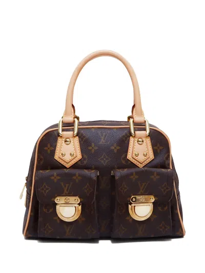 Pre-owned Louis Vuitton 2007 Manhattan Pm Handbag In Brown