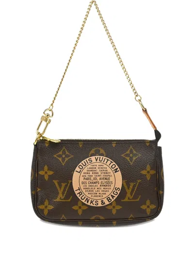 Pre-owned Louis Vuitton 2007 Mini Pochette Handbag In Brown