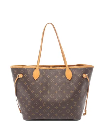 Pre-owned Louis Vuitton 2007 Mm Neverfull Monogram Tote Bag In Brown