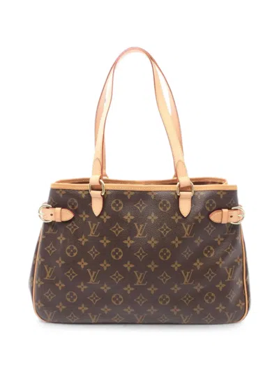 Pre-owned Louis Vuitton 2007 Monogram Batignolles Horizontal Shoulder Bag In Brown