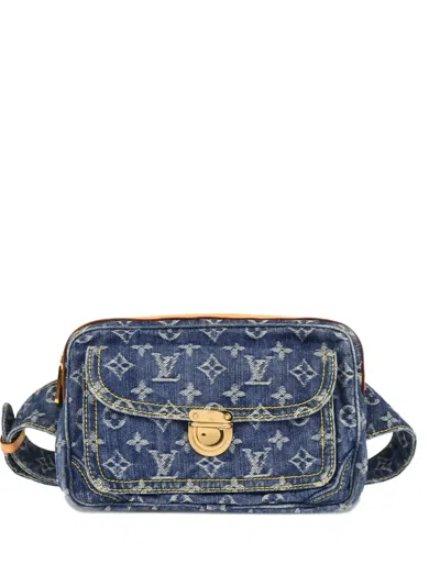 Pre-owned Louis Vuitton 2007 Monogram Denim Bag In Blue