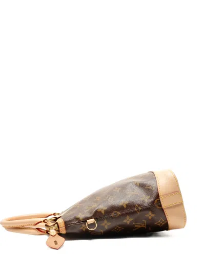 Pre-owned Louis Vuitton 2007 Monogram Lockit Tote Bag In Brown
