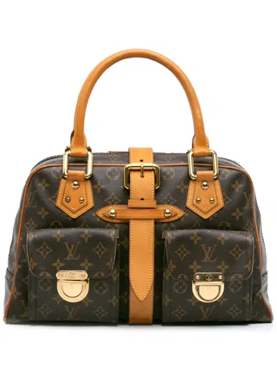 Pre-owned Louis Vuitton 2007 Monogram Manhattan Gm Handbag In Brown