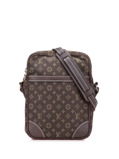 Pre-owned Louis Vuitton 2007 Monogram Mini Lin Danube Crossbody Bag In Brown