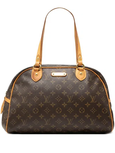 Pre-owned Louis Vuitton 2007 Monogram Montorgueil Gm Shoulder Bag In Brown