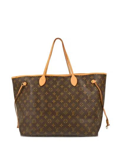 Pre-owned Louis Vuitton 2007 Monogram Neverfull Gm Tote Bag In Brown
