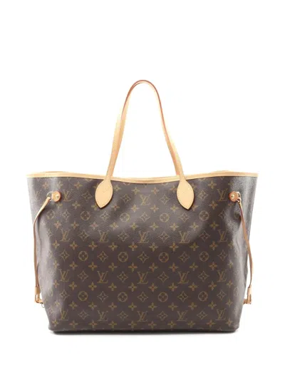 Pre-owned Louis Vuitton 2007 Monogram Neverfull Gm Tote Bag In Brown