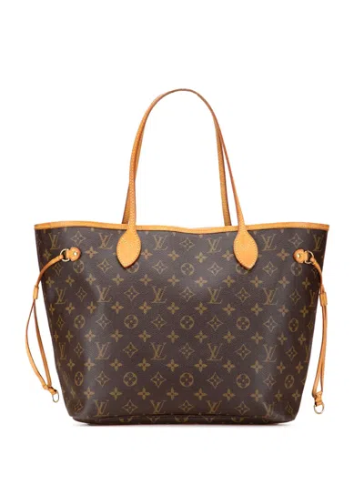 Pre-owned Louis Vuitton 2007 Monogram Neverfull Mm Tote Bag In Brown