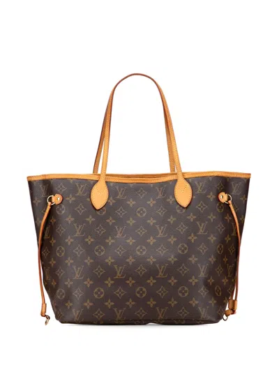 Pre-owned Louis Vuitton 2007 Monogram Neverfull Mm Tote Bag In Brown