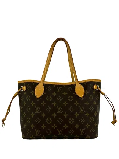 Pre-owned Louis Vuitton 2007 Monogram Neverfull Mm Tote Bag In Brown