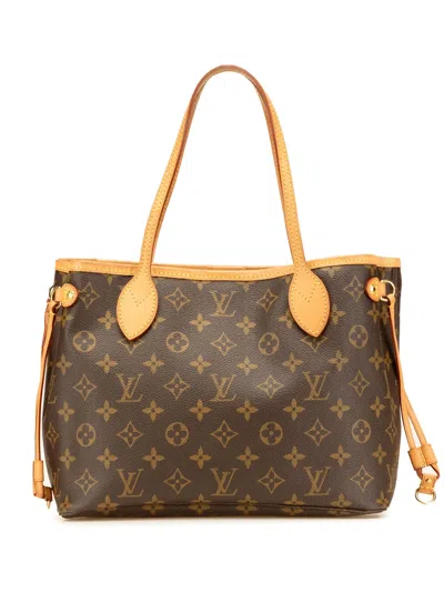 Pre-owned Louis Vuitton 2007 Monogram Neverfull Pm Tote Bag In Brown