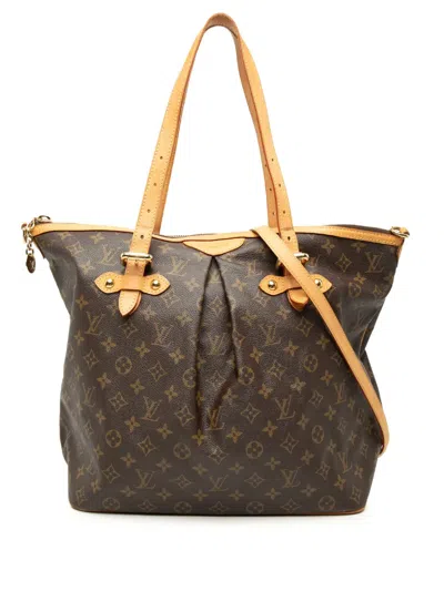 Pre-owned Louis Vuitton 2007 Monogram Palermo Gm Satchel In Brown
