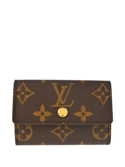 Pre-owned Louis Vuitton 2007 Monogram Porte Monnaie Plat Coin Case Wallet